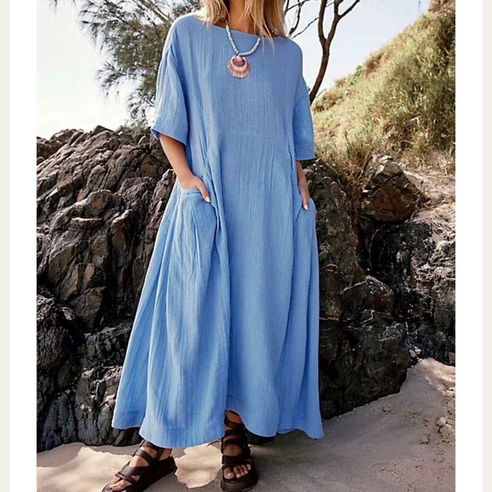 Free People Light Blue Maxi Dress